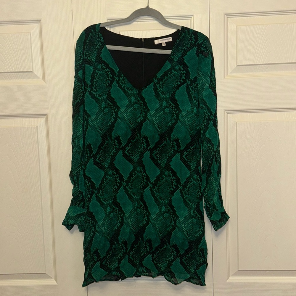 lavender brown snake shift dress